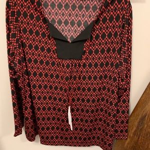 Susan Graver Plus Size career Top tassels